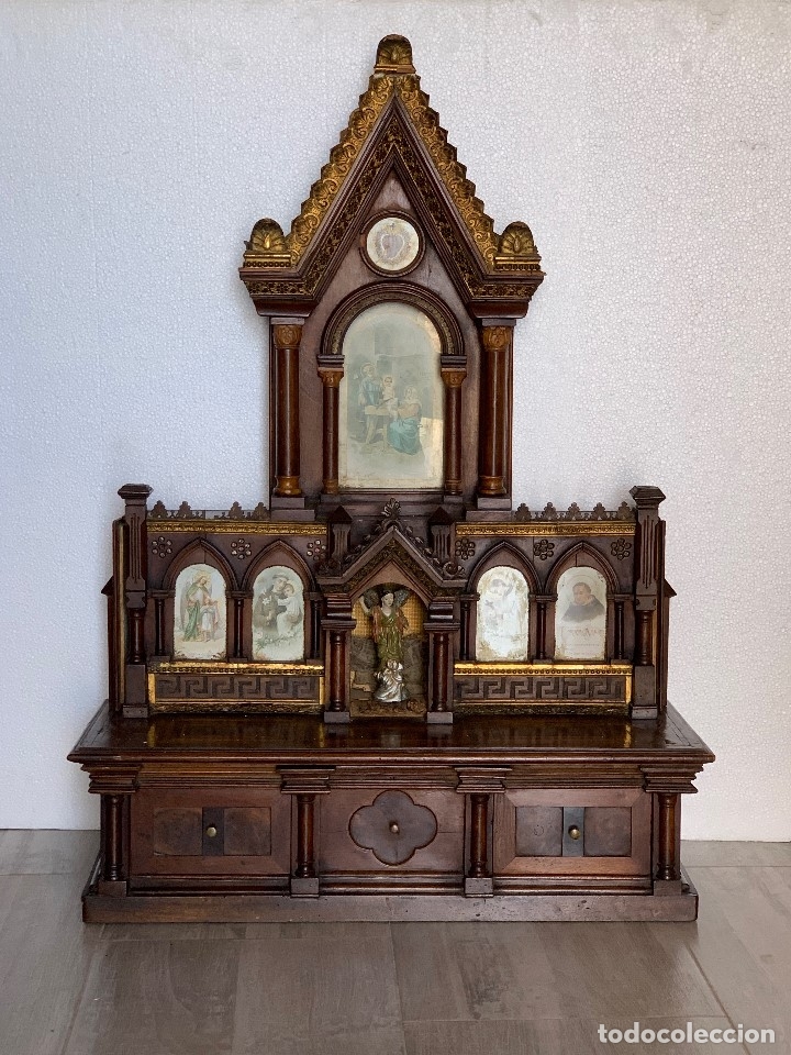 Antig&uuml;edades: - ANTIGUO RETABLO -CAPILLA - Foto 3