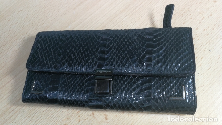 Antig&uuml;edades: MONEDERO BILLETERO DE PIEL DE COBRA - Foto 2