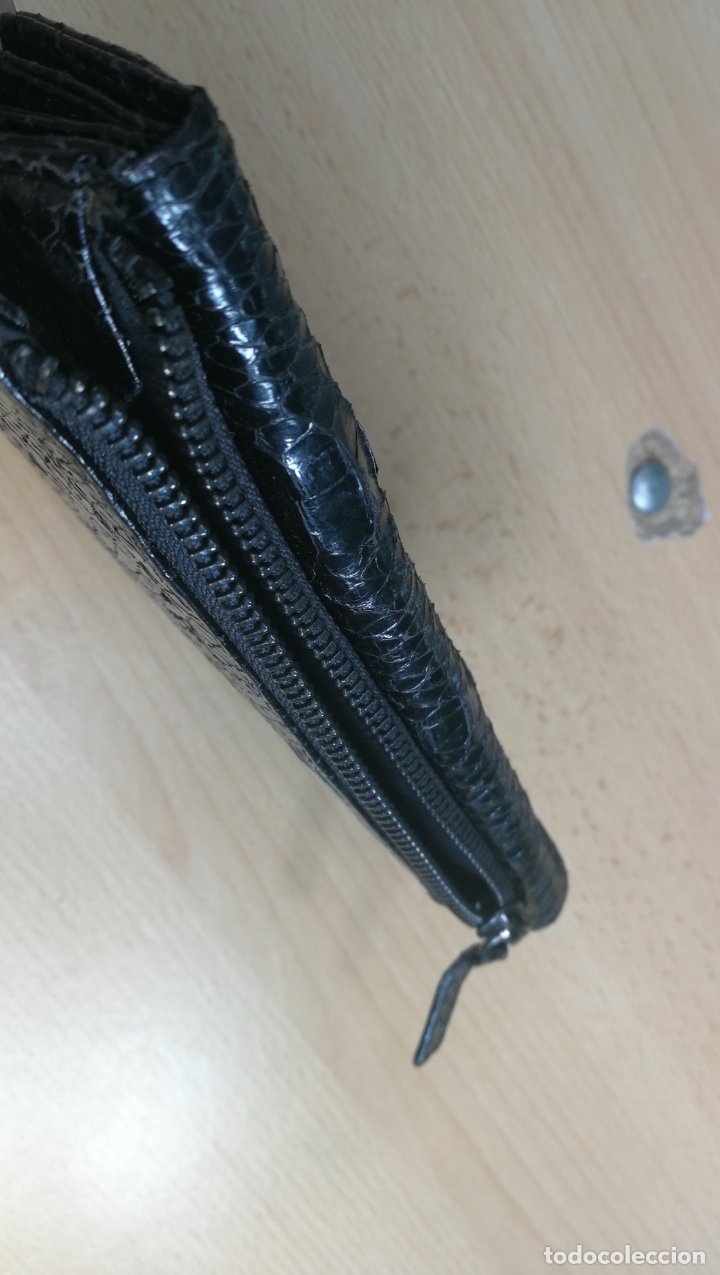 Antig&uuml;edades: MONEDERO BILLETERO DE PIEL DE COBRA - Foto 18