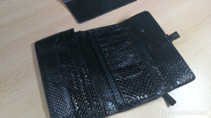 Antig&uuml;edades: MONEDERO BILLETERO DE PIEL DE COBRA - Foto 20