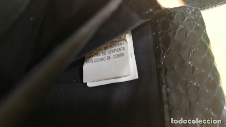 Antig&uuml;edades: MONEDERO BILLETERO DE PIEL DE COBRA - Foto 1