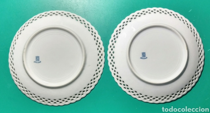 Antig&uuml;edades: 2 Platos porcelana calada. Schumann. - Foto 3