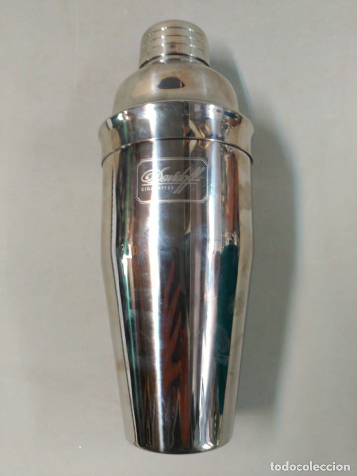 Antig&uuml;edades: COCTELERA DE METAL DAVIDOFF CIGARETTES - Foto 7