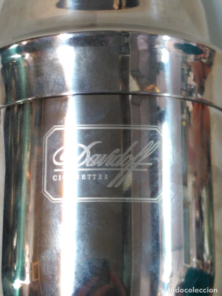 Antig&uuml;edades: COCTELERA DE METAL DAVIDOFF CIGARETTES - Foto 8