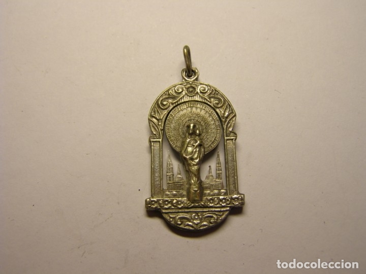 Antig&uuml;edades: Medalla religiosa Virgen del Pilar. - Foto 1