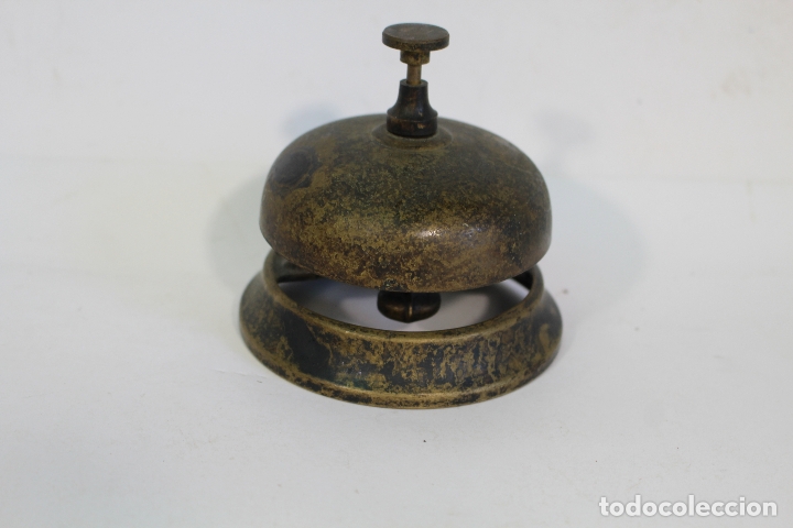 Antig&uuml;edades: timbre recepcionista en bronce - Foto 1