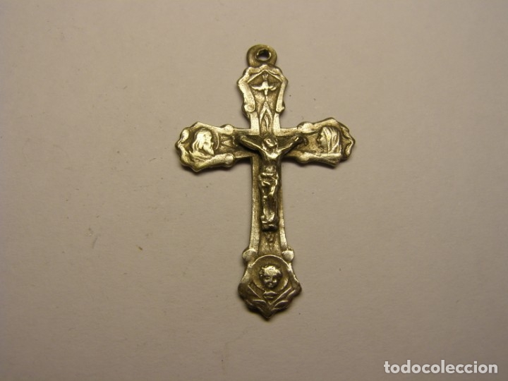 Antig&uuml;edades: Antiguo crucifijo de plata. - Foto 1