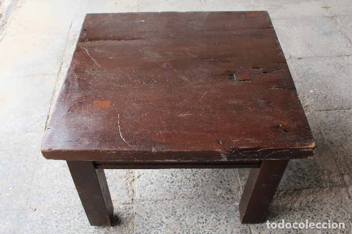 Antig&uuml;edades: mesa baja rustica de madera maciza - Foto 3