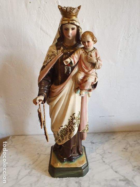 Antig&uuml;edades: VIRGEN DEL CARMEN EN TERRACOTA - Foto 1