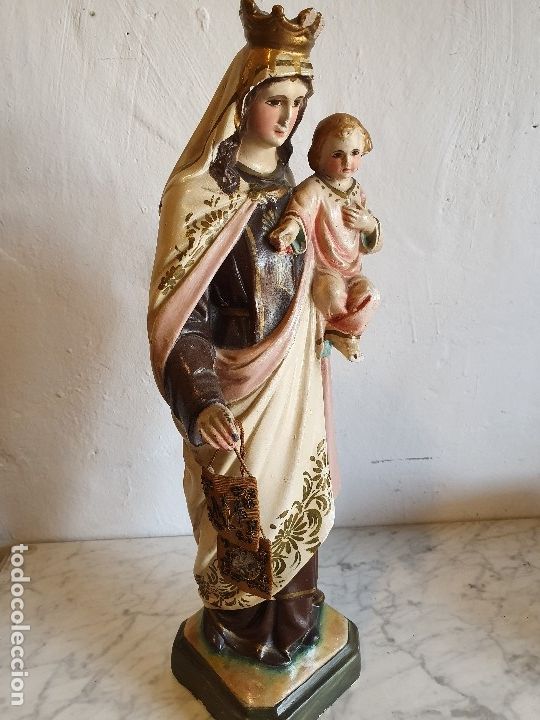 Antig&uuml;edades: VIRGEN DEL CARMEN EN TERRACOTA - Foto 4