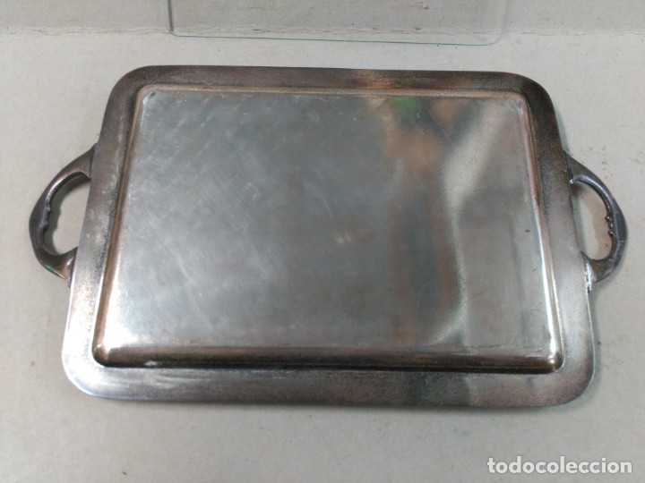 Antig&uuml;edades: BANDEJA DE METAL PLATEADO ALPACOR - Foto 8