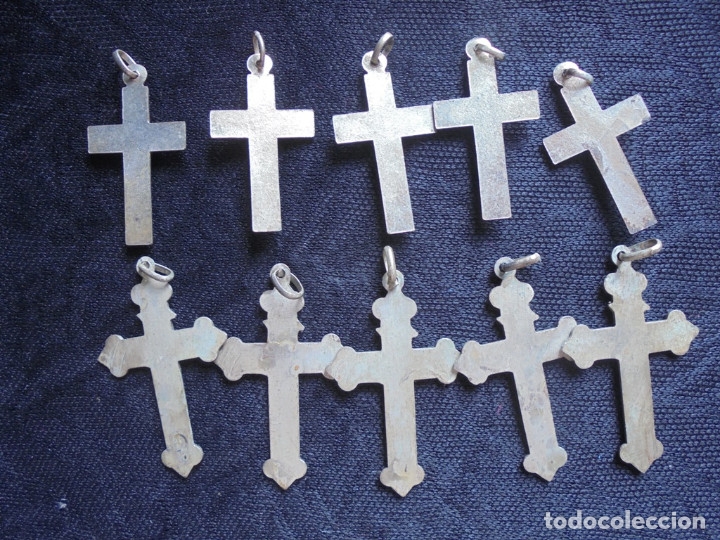 Antig&uuml;edades: Lote de 10 cruces vintage - Foto 3
