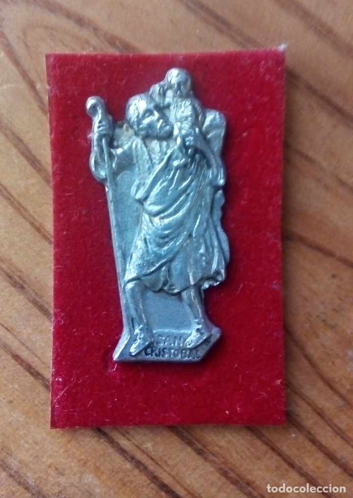 Antig&uuml;edades: PLACA DE SAN CRISTOBAL PARA BOLSO. - Foto 2
