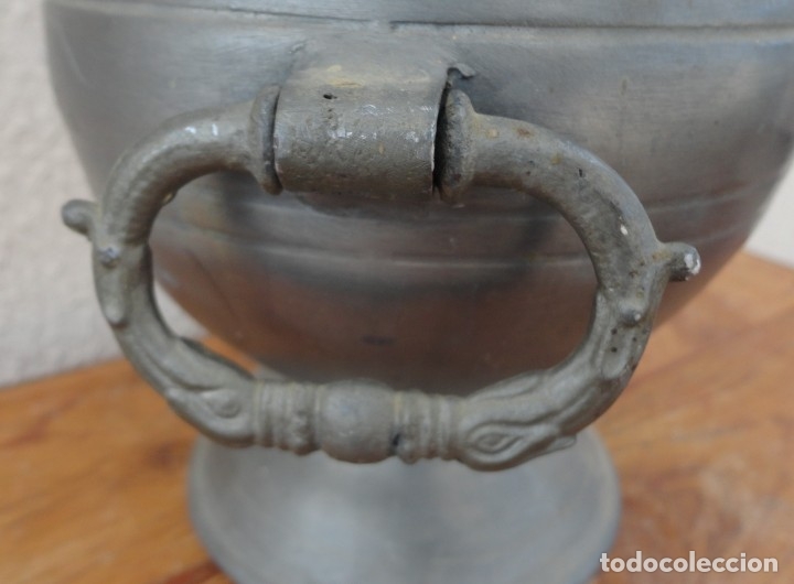 Antig&uuml;edades: Jarra de esta&ntilde;o con grifo SXIX - Foto 6