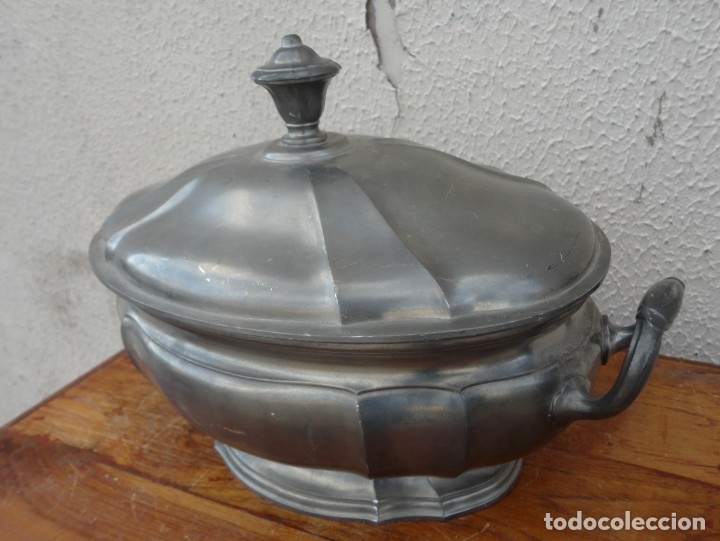 Antig&uuml;edades: Sopera centro de mesa en esta&ntilde;o SXIX - Foto 2