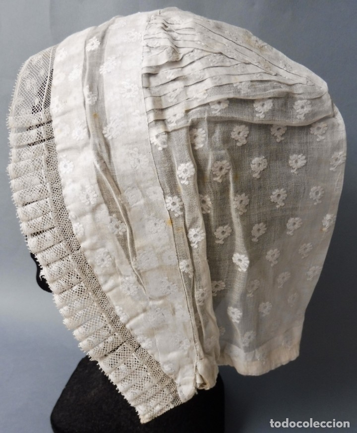 Antig&uuml;edades: ANTIGUO GORRO DE ENCAJE S. XIX - Foto 4