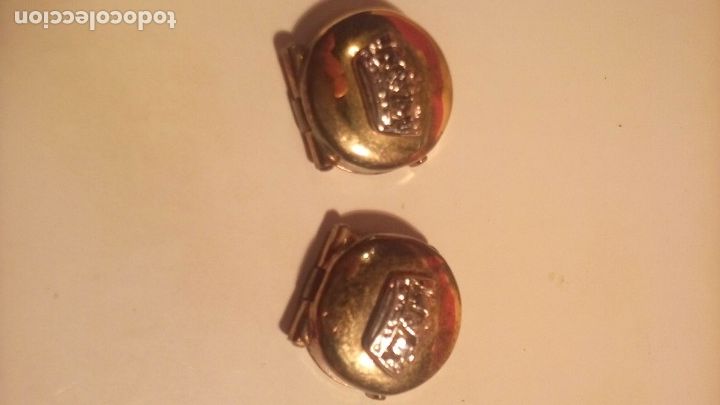 Antig&uuml;edades: GEMELOS SALVA BOTONES - CORONA REAL . - Foto 1