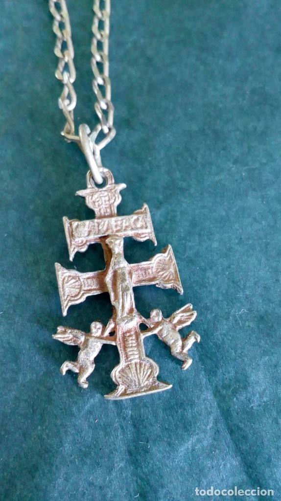 cruz de caravaca de plata y cadena de plata - Comprar Crucifijos