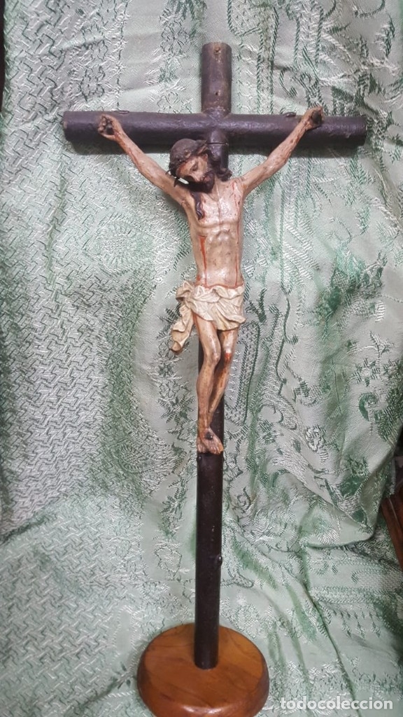 Antig&uuml;edades: Cristo de madera S.XVIII - Foto 3