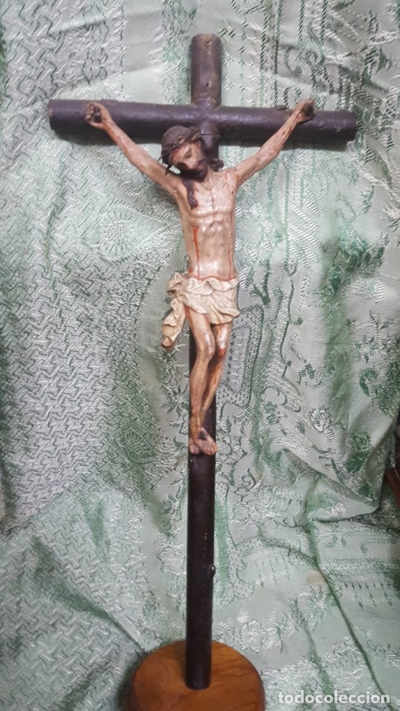 Antig&uuml;edades: Cristo de madera S.XVIII - Foto 6