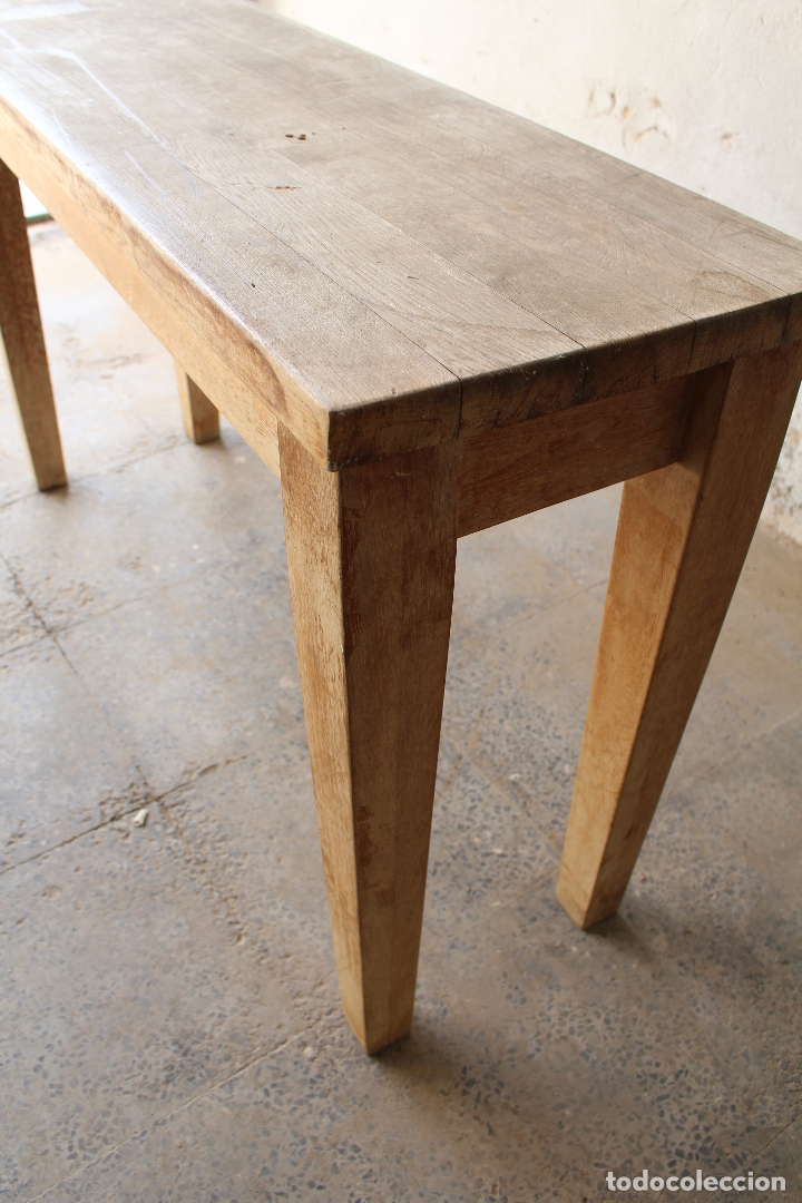 Antig&uuml;edades: mesa alta en madera maciza - Foto 2