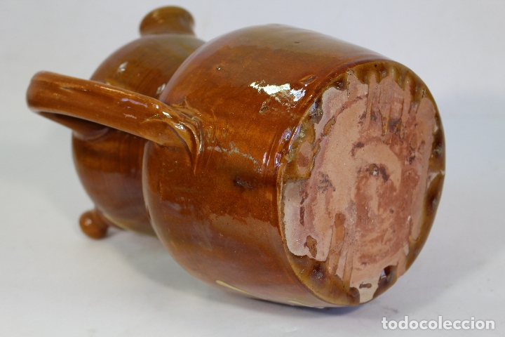 Antig&uuml;edades: botijo en ceramica vidriada - Foto 2
