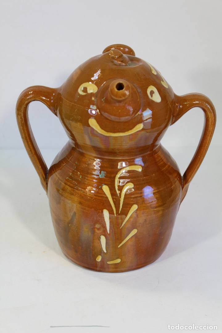 Antig&uuml;edades: botijo en ceramica vidriada - Foto 4