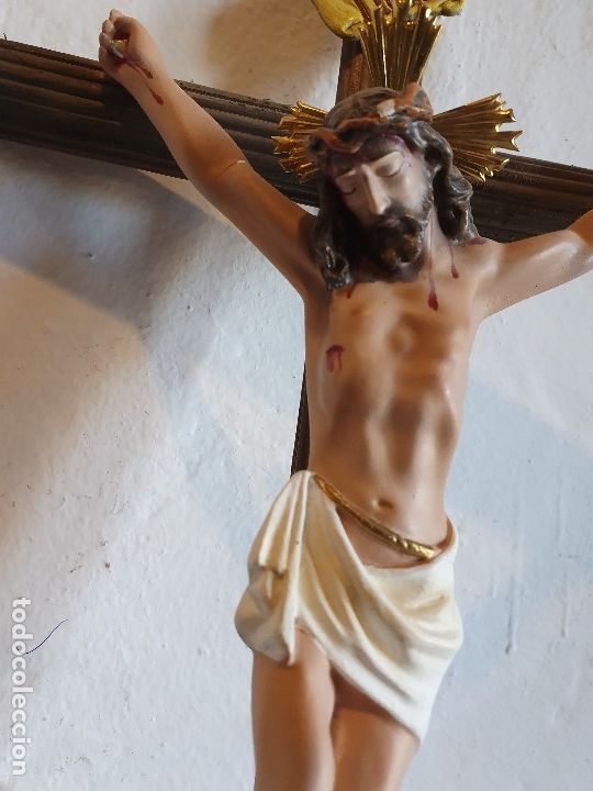 Antig&uuml;edades: CRUCIFIJO  ESCAYOLA - Foto 2