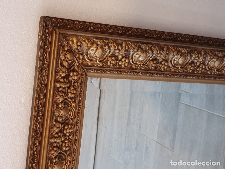 Antig&uuml;edades: ESPEJO VISELADO DE MADERA - Foto 3