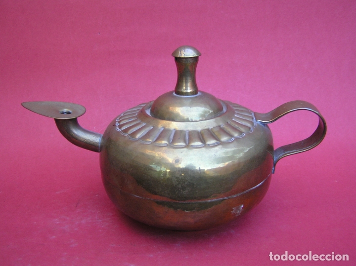 Antig&uuml;edades: CANDIL &Aacute;RABE. COBRE. - Foto 3