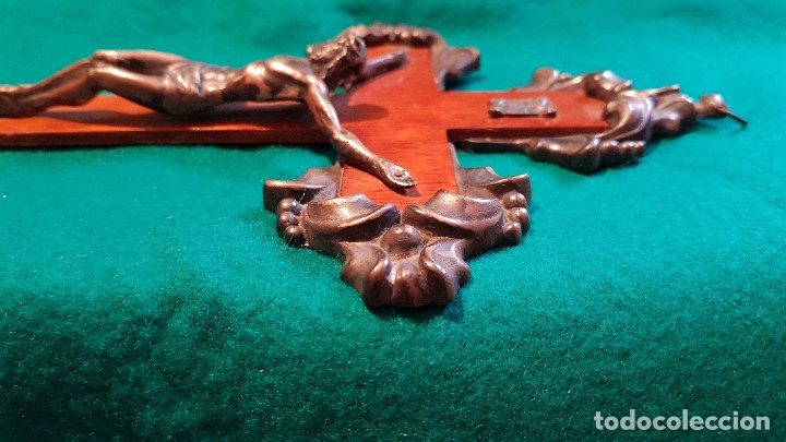Antig&uuml;edades: CRUCIFIJO MADERA Y METAL - Foto 5