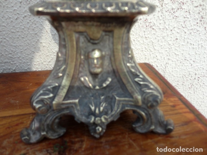 Antig&uuml;edades: Pareja de candelabros religiosos vela - Foto 4