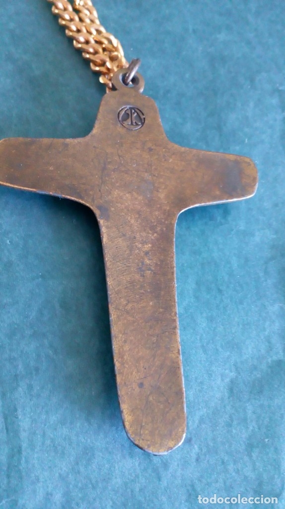 Antig&uuml;edades: CRUZ DE BRONCE Y CADENA DORADA - Foto 5
