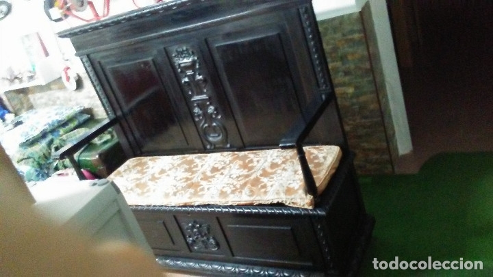 Antig&uuml;edades: BANCO SE&Ntilde;ORIAL ANTIGUO EN MADERA CON ARC&Oacute;N - Foto 4