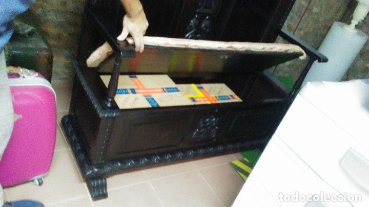 Antig&uuml;edades: BANCO SE&Ntilde;ORIAL ANTIGUO EN MADERA CON ARC&Oacute;N - Foto 9