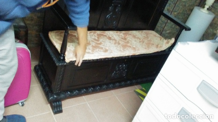 Antig&uuml;edades: BANCO SE&Ntilde;ORIAL ANTIGUO EN MADERA CON ARC&Oacute;N - Foto 10
