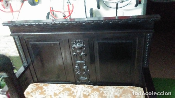 Antig&uuml;edades: BANCO SE&Ntilde;ORIAL ANTIGUO EN MADERA CON ARC&Oacute;N - Foto 18