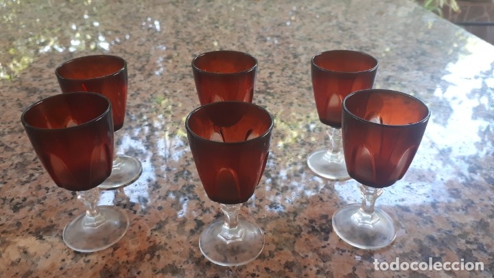 Antig&uuml;edades: antiguo juego de copitas de licor - Foto 2