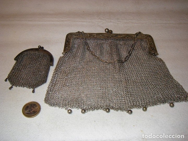 Antig&uuml;edades: Bolso y monedero de maya. - Foto 1