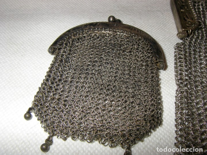 Antig&uuml;edades: Bolso y monedero de maya. - Foto 3