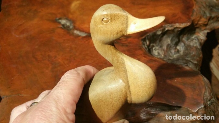 Antig&uuml;edades: PATO DE MADERA DE OLIVO..? - Foto 6