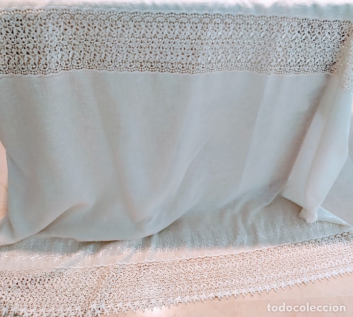 Antig&uuml;edades: Cortinas blancas bordadas y encaje - Foto 6