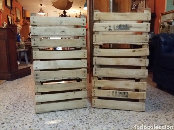 Antig&uuml;edades: Lote 6 cajas fruta de madera - Foto 3