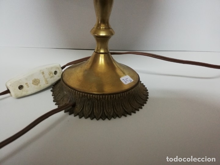 Antig&uuml;edades: L&aacute;mpara pie de Bronce a&ntilde;os 70 - Foto 2