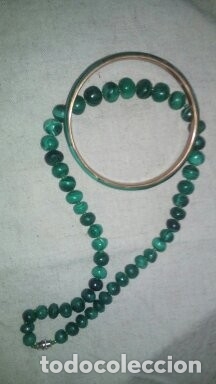Antig&uuml;edades: Collar y brazalete de Malaquita - Foto 3