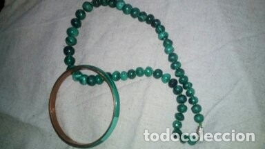 Antig&uuml;edades: Collar y brazalete de Malaquita - Foto 5