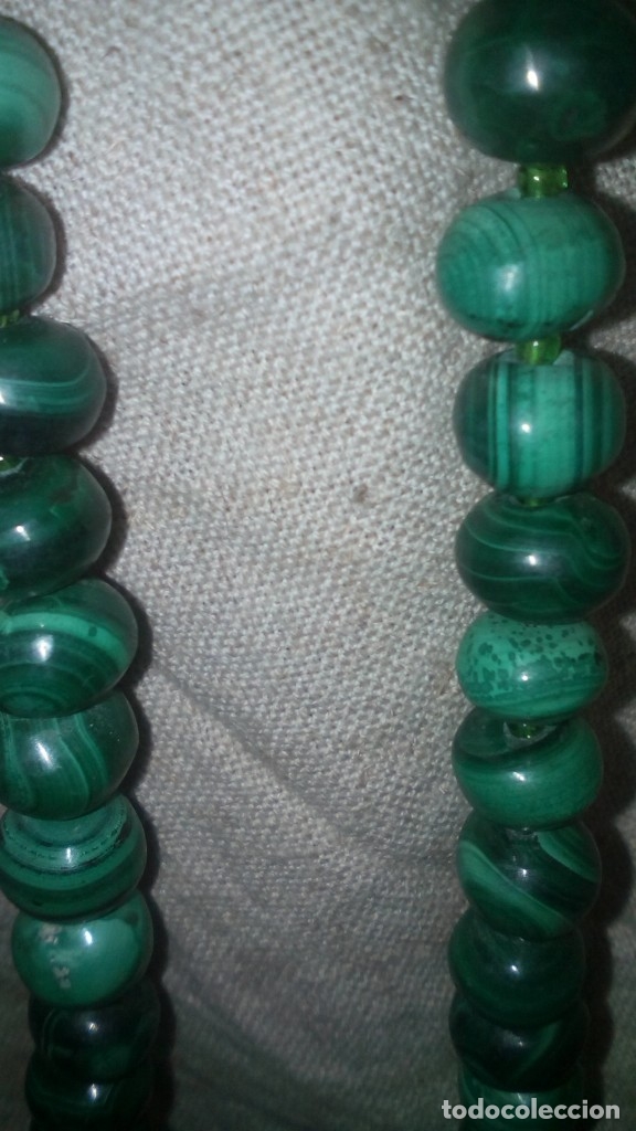 Antig&uuml;edades: Collar y brazalete de Malaquita - Foto 8