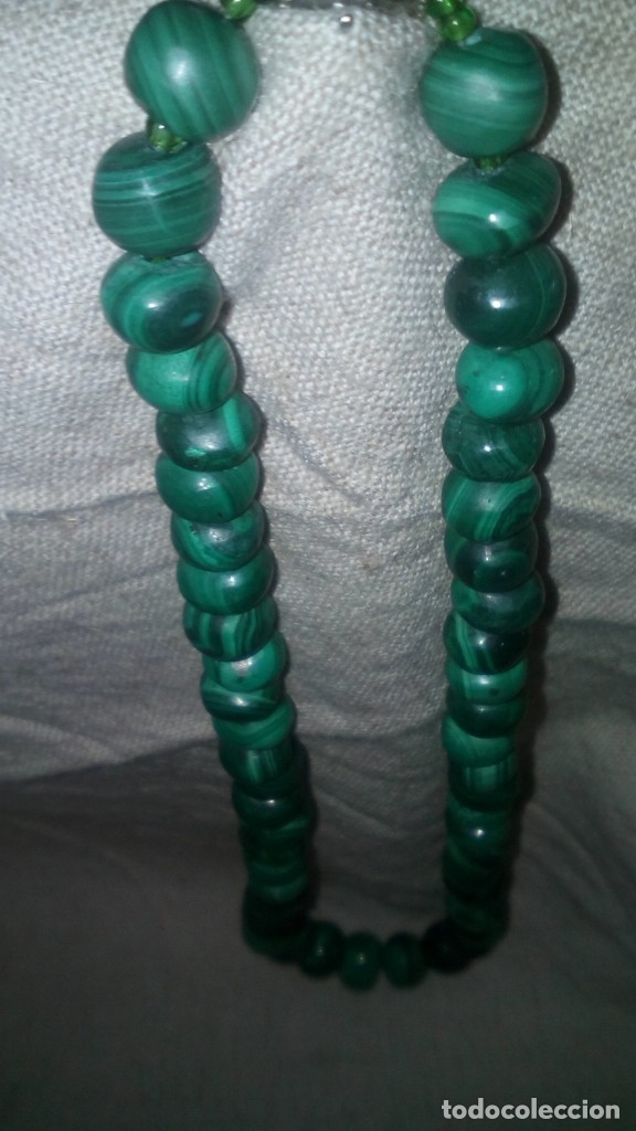 Antig&uuml;edades: Collar y brazalete de Malaquita - Foto 9