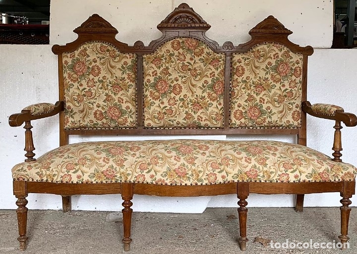 Antig&uuml;edades: CONJUNTO DE SOFA Y SILLONES ISABELINO - Foto 2