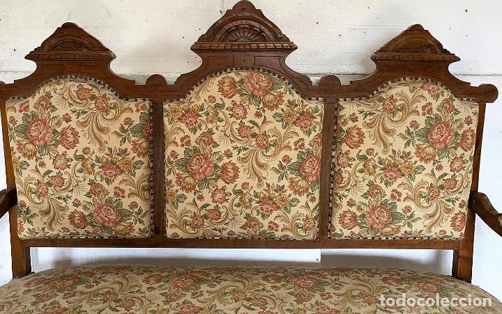 Antig&uuml;edades: CONJUNTO DE SOFA Y SILLONES ISABELINO - Foto 5